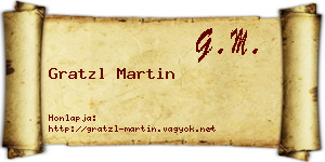 Gratzl Martin névjegykártya